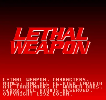 Nintendo Super System: Lethal Weapon screen shot title